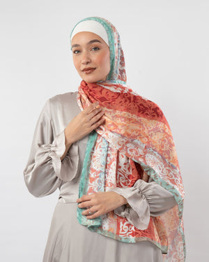 Printed Satin Scarf