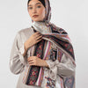 Printed Satin Scarf - Black