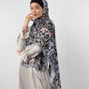 Printed Satin Scarf - Black Multi Print