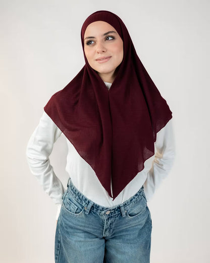 Tie Shop | Classy Easy Scarf - Elegant Hijab | Dark Red
