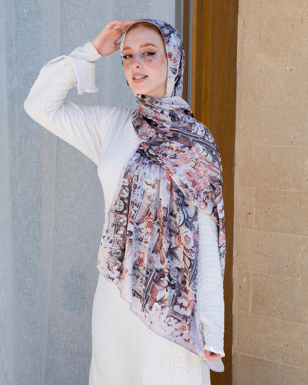 Printed Satin Scarf