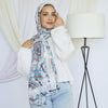 Chi-Chi CHiffon - Baby Blue - Grey