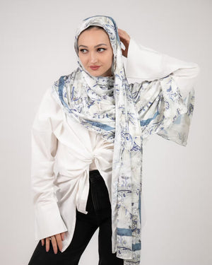 Printed Satin Scarf