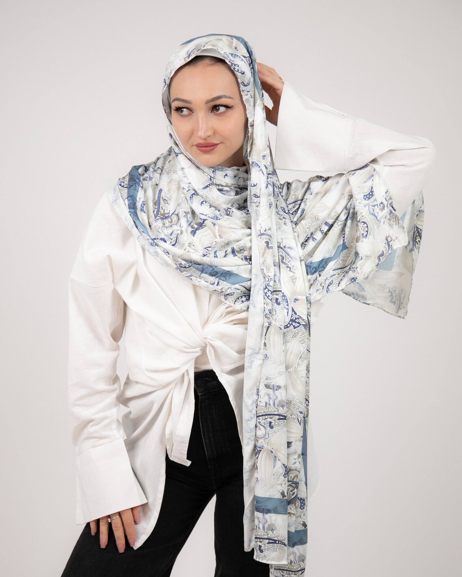 Tie Shop | Printed Satin Scarf 