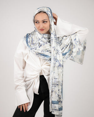 Tie Shop | Printed Satin Scarf 