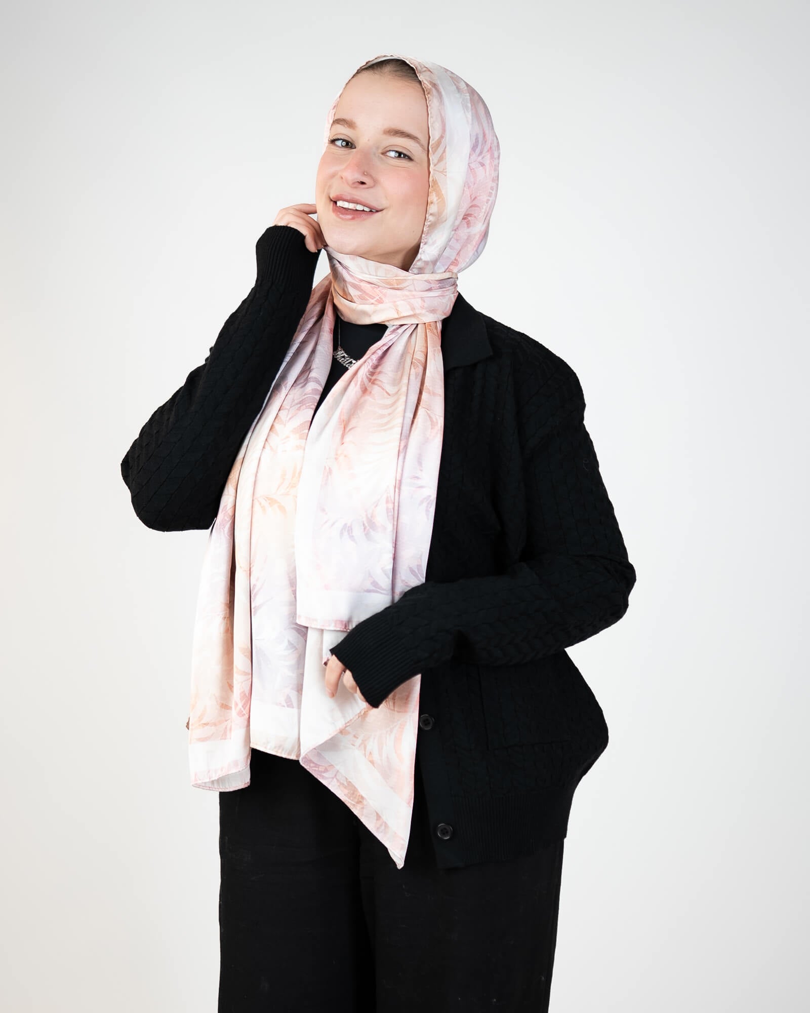 Tie Shop | Printed Satin Scarf – Elegant Satin Hijab