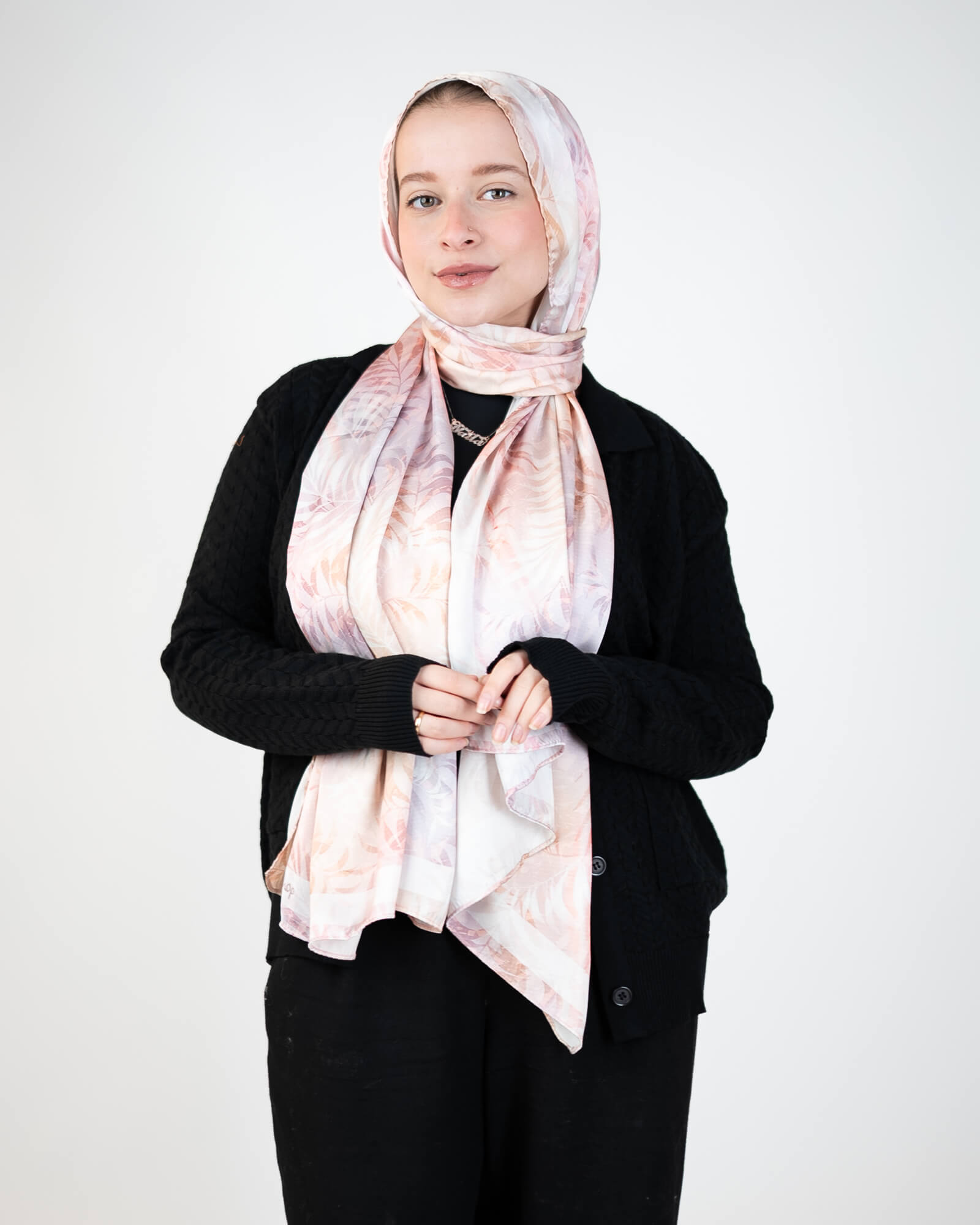 Tie Shop | Printed Satin Scarf – Elegant Satin Hijab