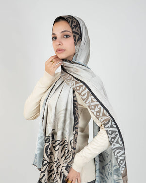 Tie Shop | Printed Satin Scarf – Elegant Satin Hijab