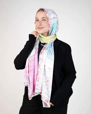 Tie Shop | Printed Satin Scarf – Elegant Satin Hijab