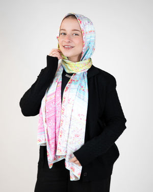 Tie Shop | Printed Satin Scarf – Elegant Satin Hijab