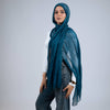 Marble scarf - Teal Blue