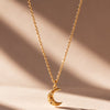 Moon Pendant Necklace - Gold