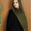 Plain Linen Scarf - Green