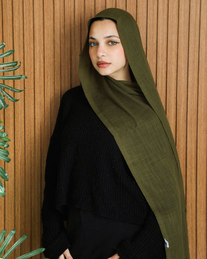 Plain Linen Scarf