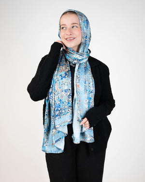 Tie Shop | Printed Satin Scarf – Elegant Satin Hijab