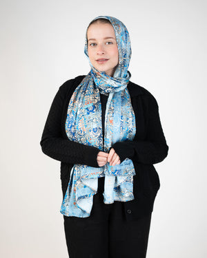 Tie Shop | Printed Satin Scarf – Elegant Satin Hijab
