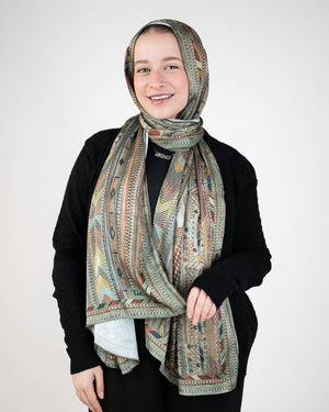 Printed Satin Scarf