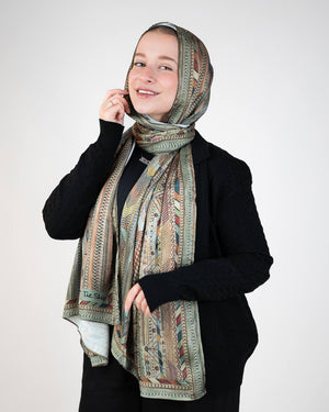 Tie Shop | Printed Satin Scarf – Elegant Satin Hijab