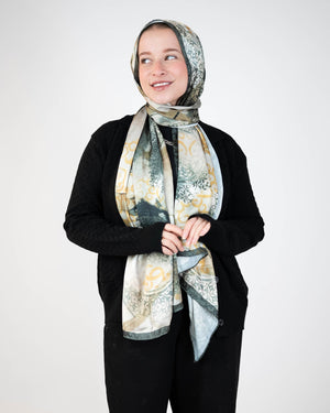 Tie Shop | Printed Satin Scarf – Elegant Satin Hijab