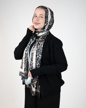 Tie Shop | Printed Satin Scarf – Elegant Satin Hijab
