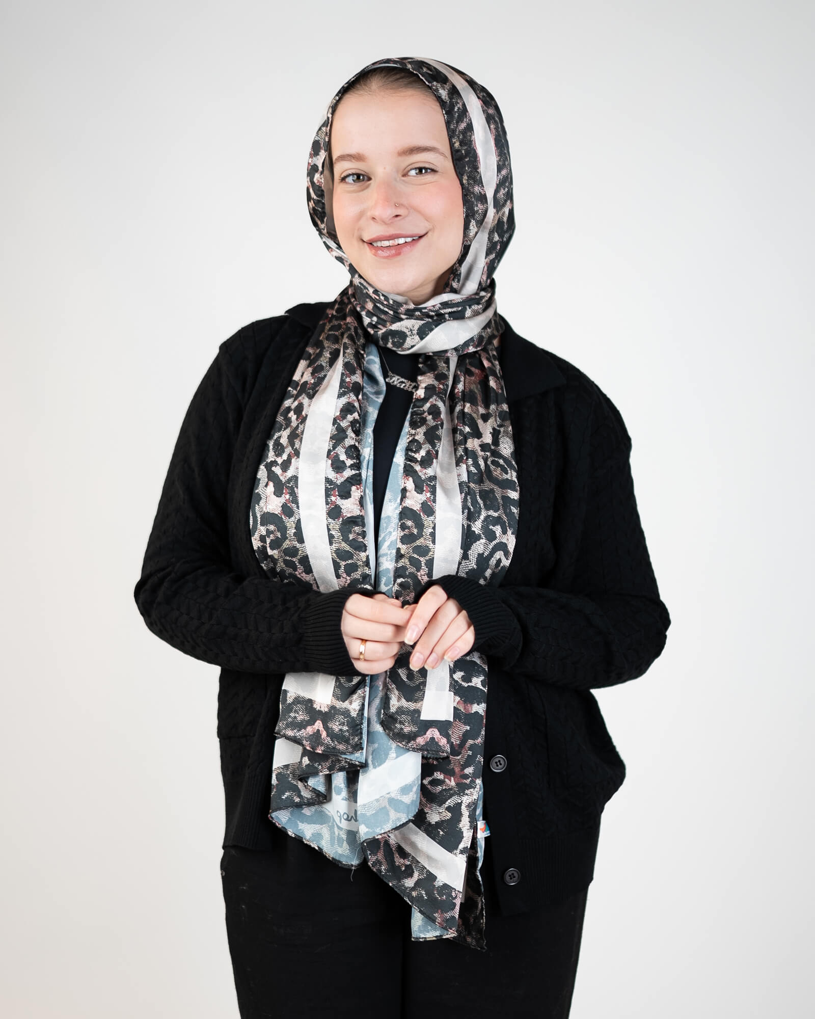 Tie Shop | Printed Satin Scarf – Elegant Satin Hijab