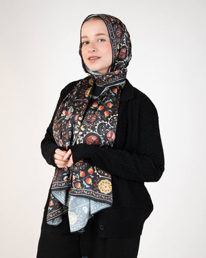 Tie Shop | Printed Satin Scarf – Elegant Satin Hijab