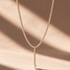 Pearl Tennis Necklace - Gold / White