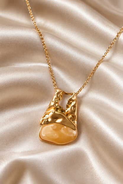 Amber Pendant Necklace