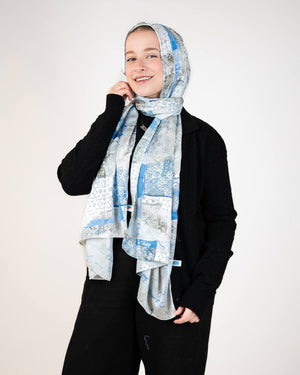Tie Shop | Printed Satin Scarf – Elegant Satin Hijab