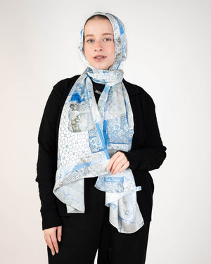 Tie Shop | Printed Satin Scarf – Elegant Satin Hijab