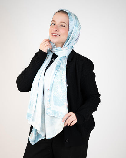 Tie Shop | Printed Satin Scarf – Elegant Satin Hijab