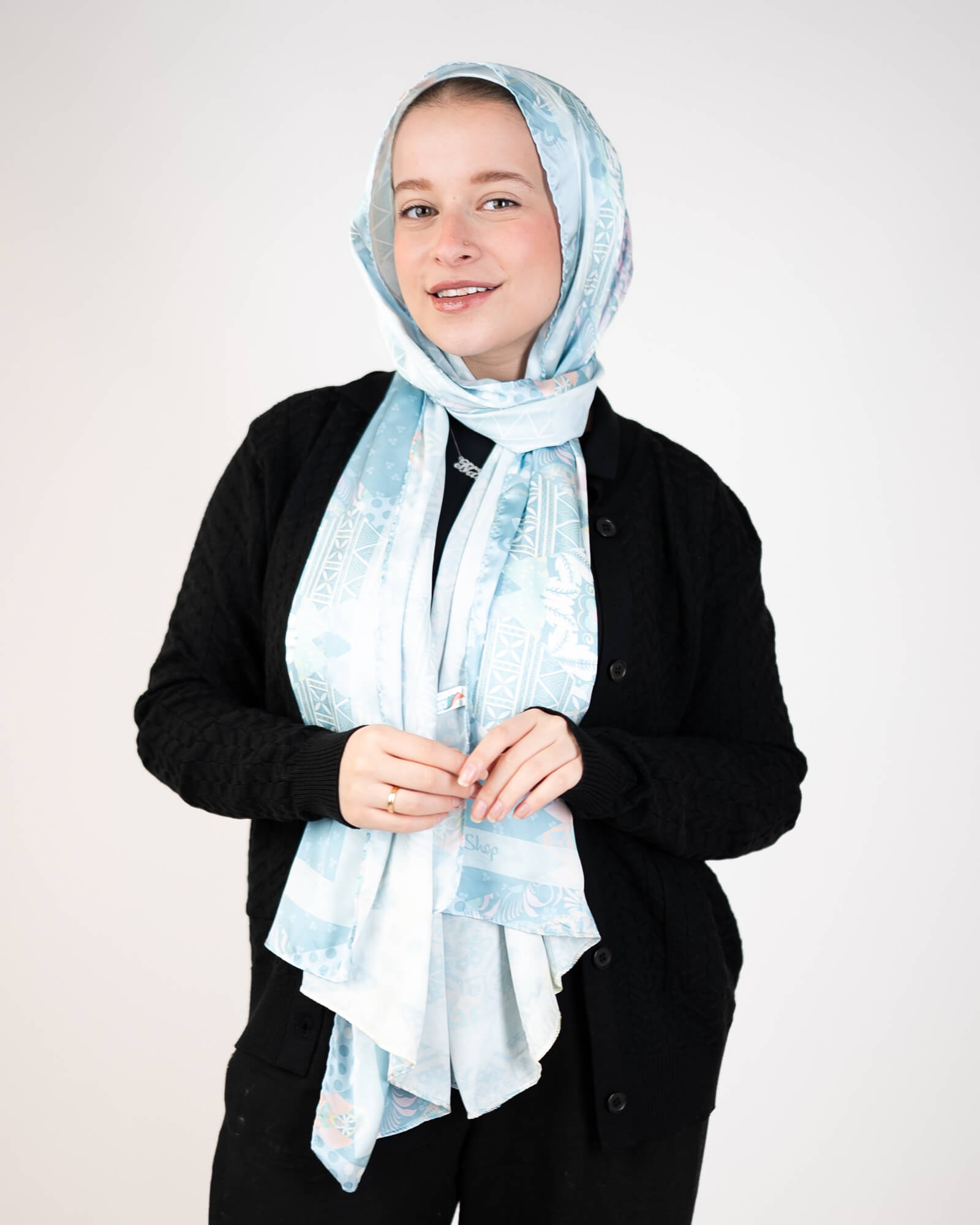 Tie Shop | Printed Satin Scarf – Elegant Satin Hijab