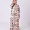 Printed Satin Isdal - Beige - Orange - Green