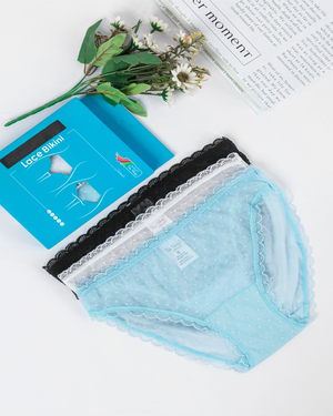 3-Pack Lace Dots Bikini