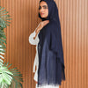 Plain Linen Scarf - Dark Blue