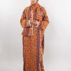 Printed Viscose Isdal - Orange - White - Red