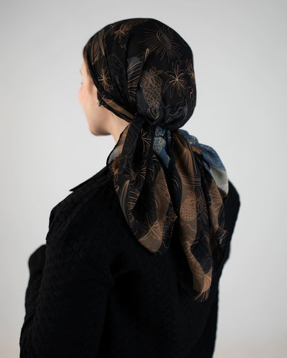 Tie Shop | Square Printed Crepe Chiffon
