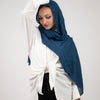 Crinkled Modal Scarf - Blue