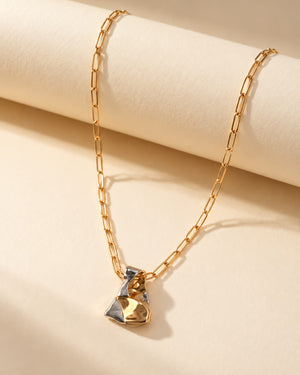 Two-Tone Pendant Necklace