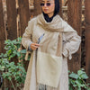 Elegant Shawl - Light Beige - Dark Beige