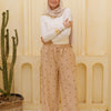 Dotty pants - Nude Beige With Brown Polka Dots