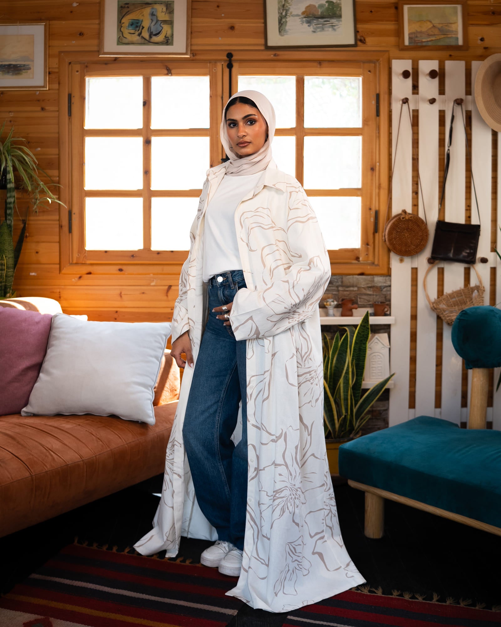Tie Shop | Flora dress – Striped Modest Casual Shirt