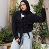 Crop Notched Jacket - Black