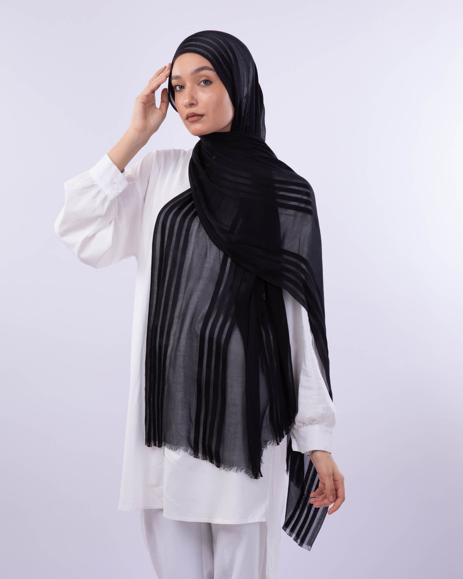 Satin Striped Kuwaiti Scarf