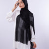 Satin Striped Kuwaiti Scarf - Black