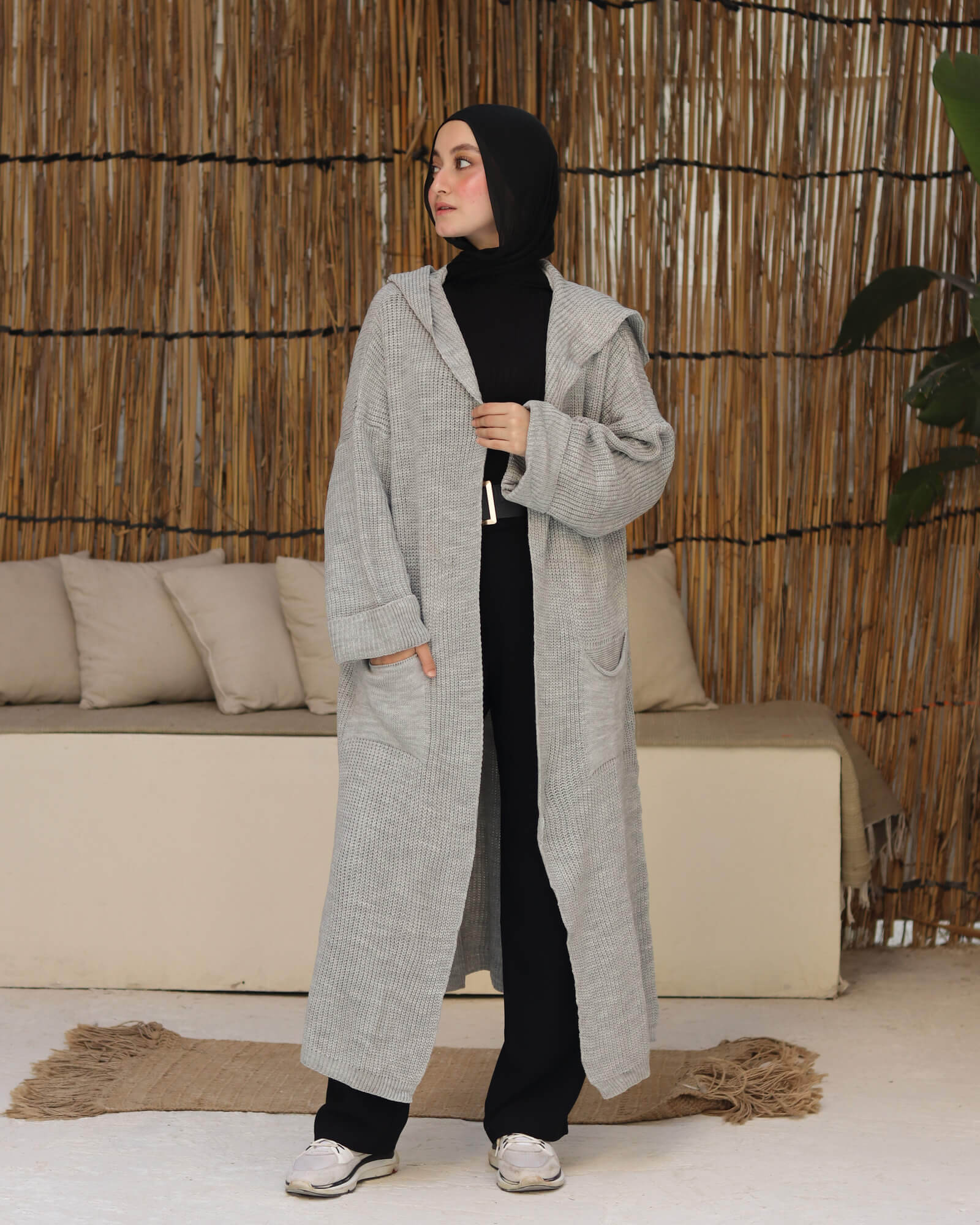 Hooded Wool Cardigan