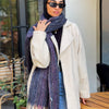 Warm Shawl - Navy Blue