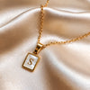 S Initial Necklace - Gold