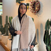 Elegant Shawl - Coffee - Light Beige