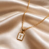 Y Initial Necklace - Gold